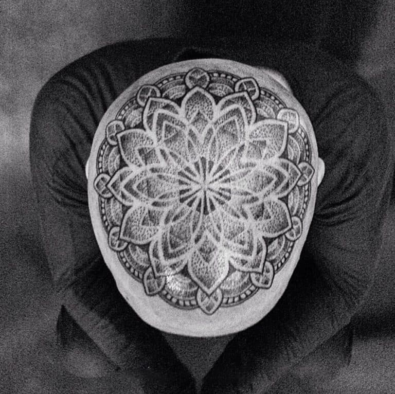 Skull cap dotwork