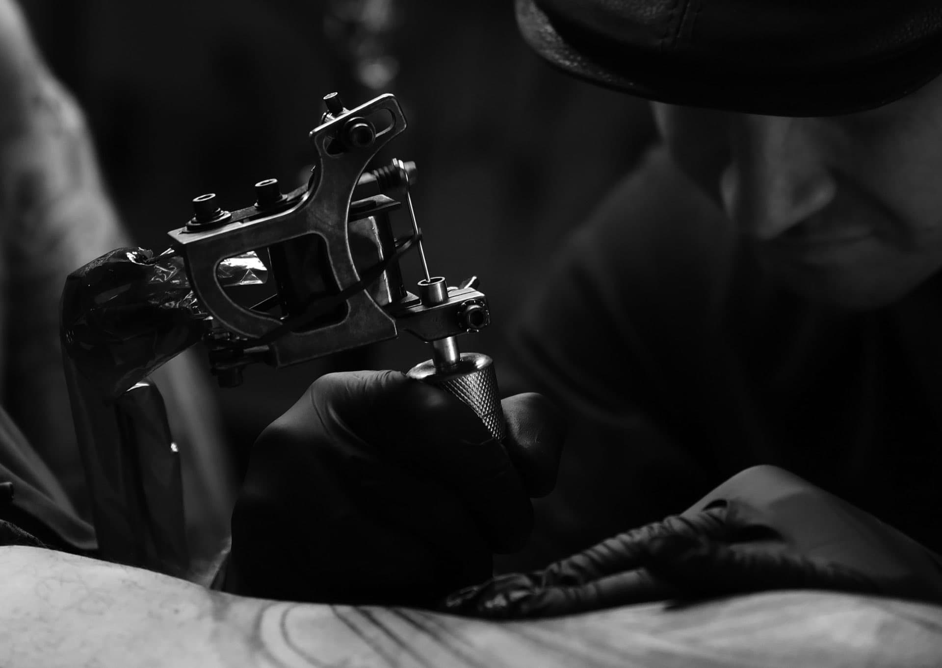 Mark tattooing in the studio